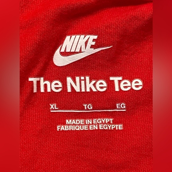 Nike The Nike Tee Boys Logo Crewneck T-shirt Size XL Red - Picture 4 of 5